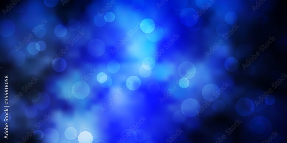 Dark BLUE vector pattern with spheres. Abstract decorative design in gradient style with bubbles. Design for your commercials. Dark BLUE vector pattern with spheres. Abstract decorative design in gradient style with bubbles. Design for your commercials.
