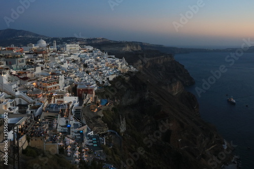 Beautiful sunset in Santorini island, Greece © Claudio