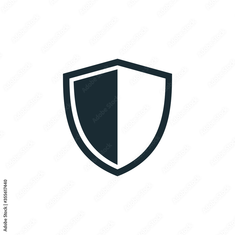 Shield icon vector logo design template. Shield icon vector logo design template.