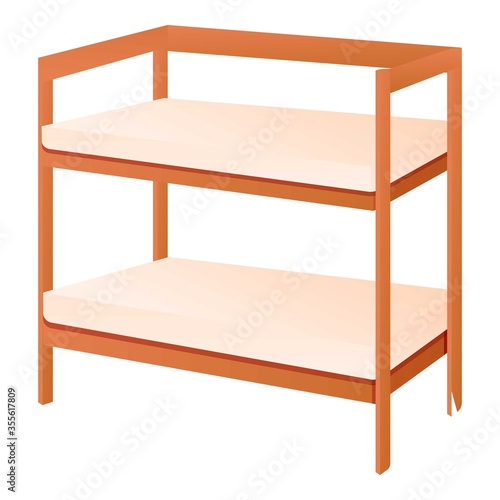 Rest bunk bed icon. Cartoon of rest bunk bed vector icon for web design isolated on white background