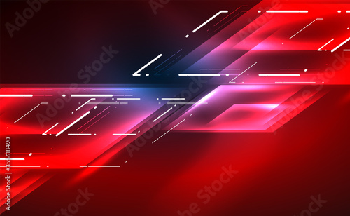 Dynamic neon shiny abstract background. Trendy abstract layout template for business or technology presentation, internet poster or web brochure cover, wallpaper