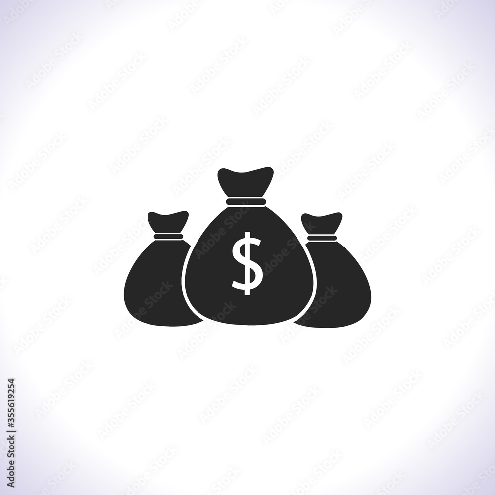 Money bag Vector icon . Lorem Ipsum Illustration design Money bag Vector icon . Lorem Ipsum Illustration design