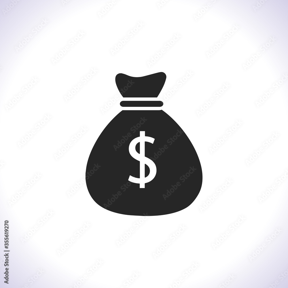 Money bag Vector icon . Lorem Ipsum Illustration design Money bag Vector icon . Lorem Ipsum Illustration design