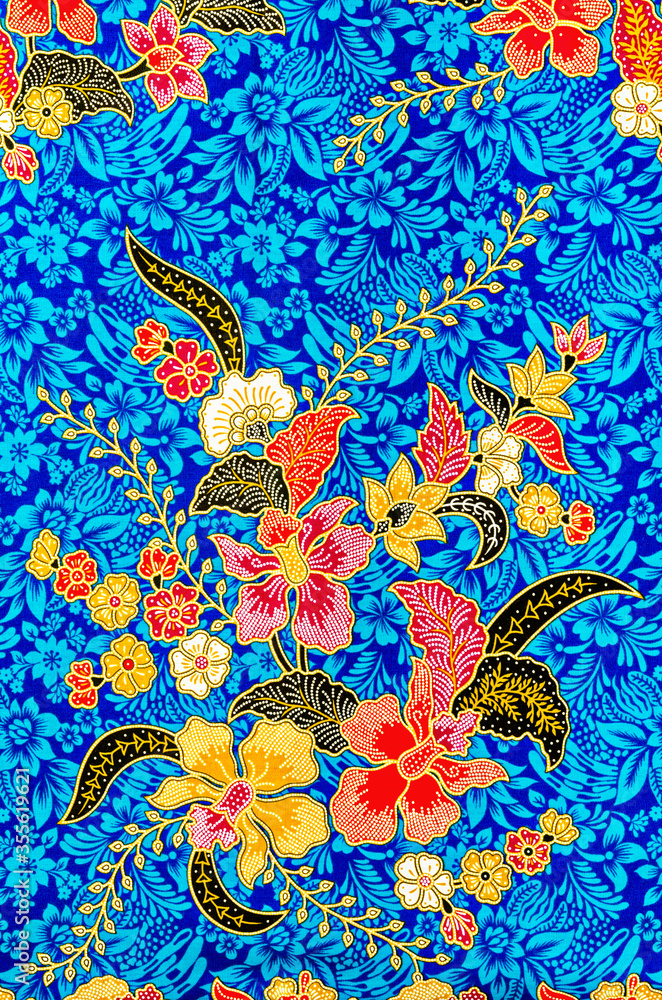 Obraz premium The beautiful of art Batik textile pattern.