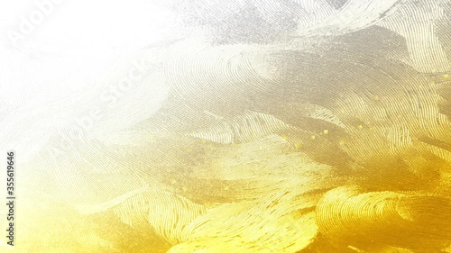 和紙と金箔（背景は金色）

