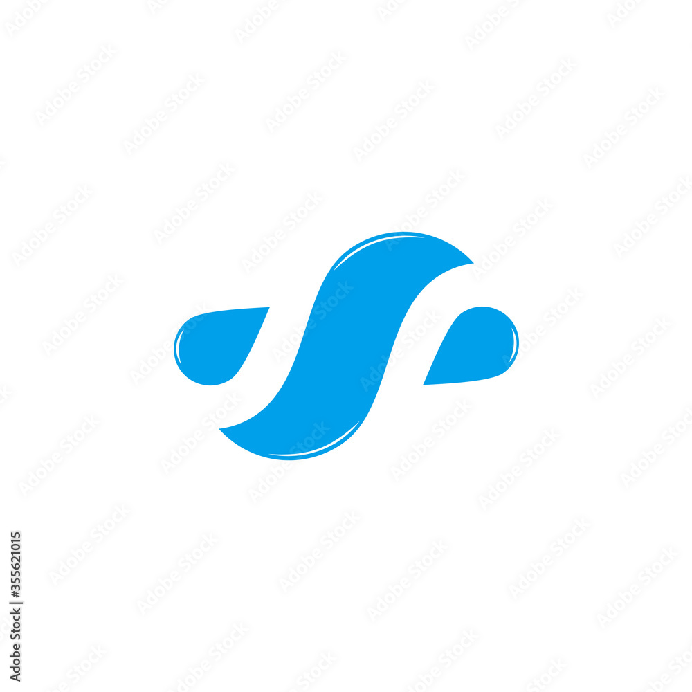 simple letter s geometric water splash symbol logo vector simple letter s geometric water splash symbol logo vector