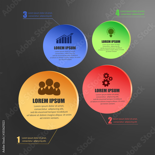 modern infographics options banner