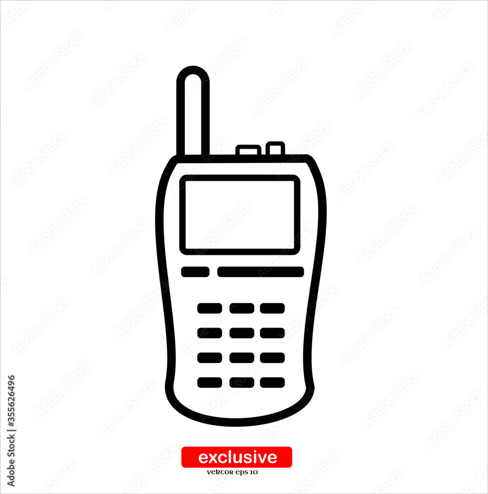 Handy Talkie icon.Flat design style vector illustration for graphic and web design. Handy Talkie icon.Flat design style vector illustration for graphic and web design.