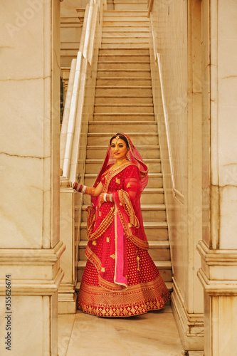 Portrait of a woman in a traditional indian outfit