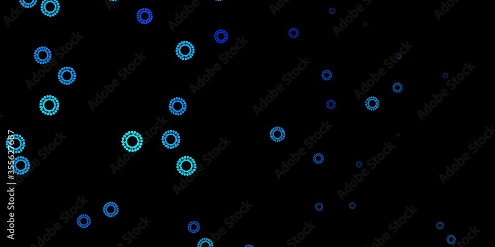 Dark blue vector texture with disease symbols. Dark blue vector texture with disease symbols.