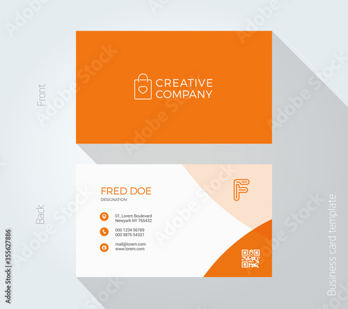 F Letter Alphabet logo Business card for Corporate and personal identity. Business and industrial Business identity card.