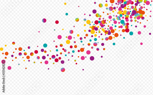 Colored Splash Celebrate Transparent Background. 