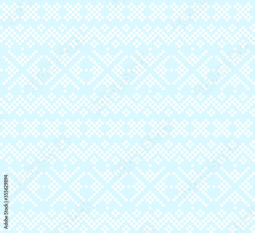 Sky Blue Christmas Fair Isle Seamless Pattern Background - Sky Blue Christmas fair isle pattern background for fashion textiles, knitwear and graphics