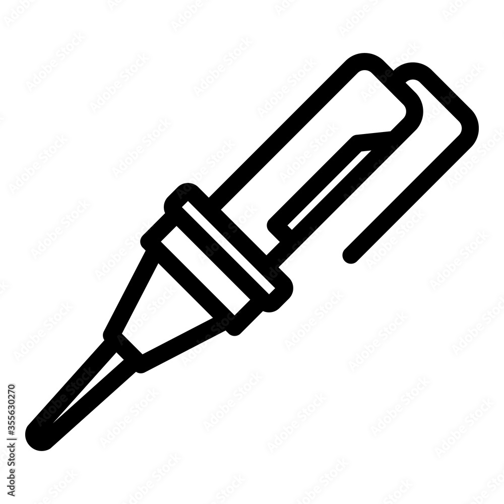 Industrial soldering icon. Outline industrial soldering vector icon for web design isolated on white background Industrial soldering icon. Outline industrial soldering vector icon for web design isolated on white background