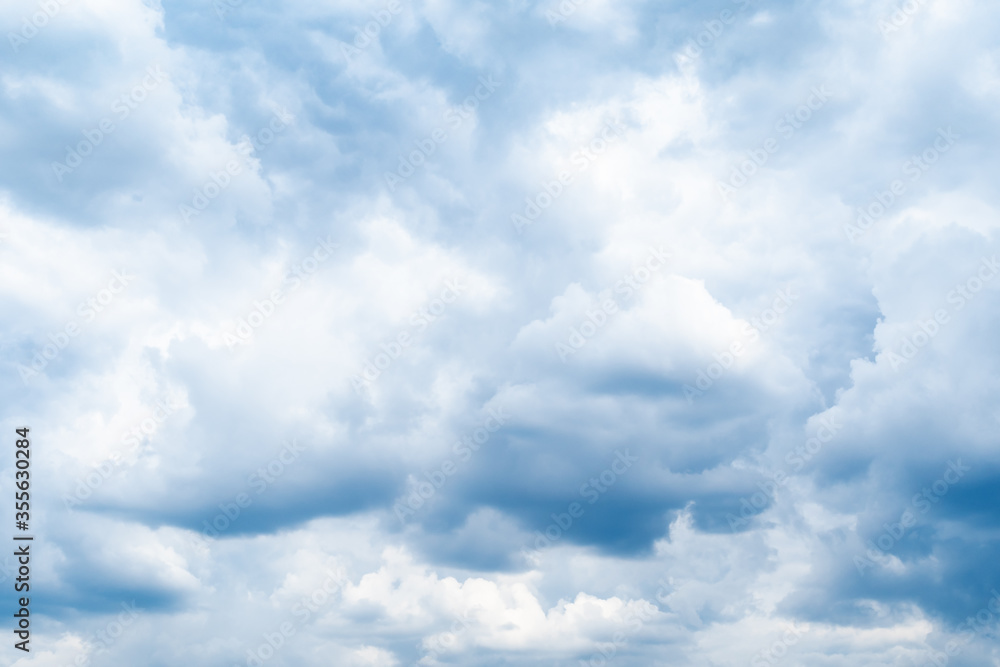Fototapeta premium dark blue rainy clouds in sky on spring day