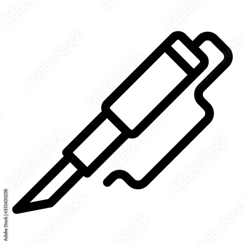 Technology soldering icon. Outline technology soldering vector icon for web design isolated on white background