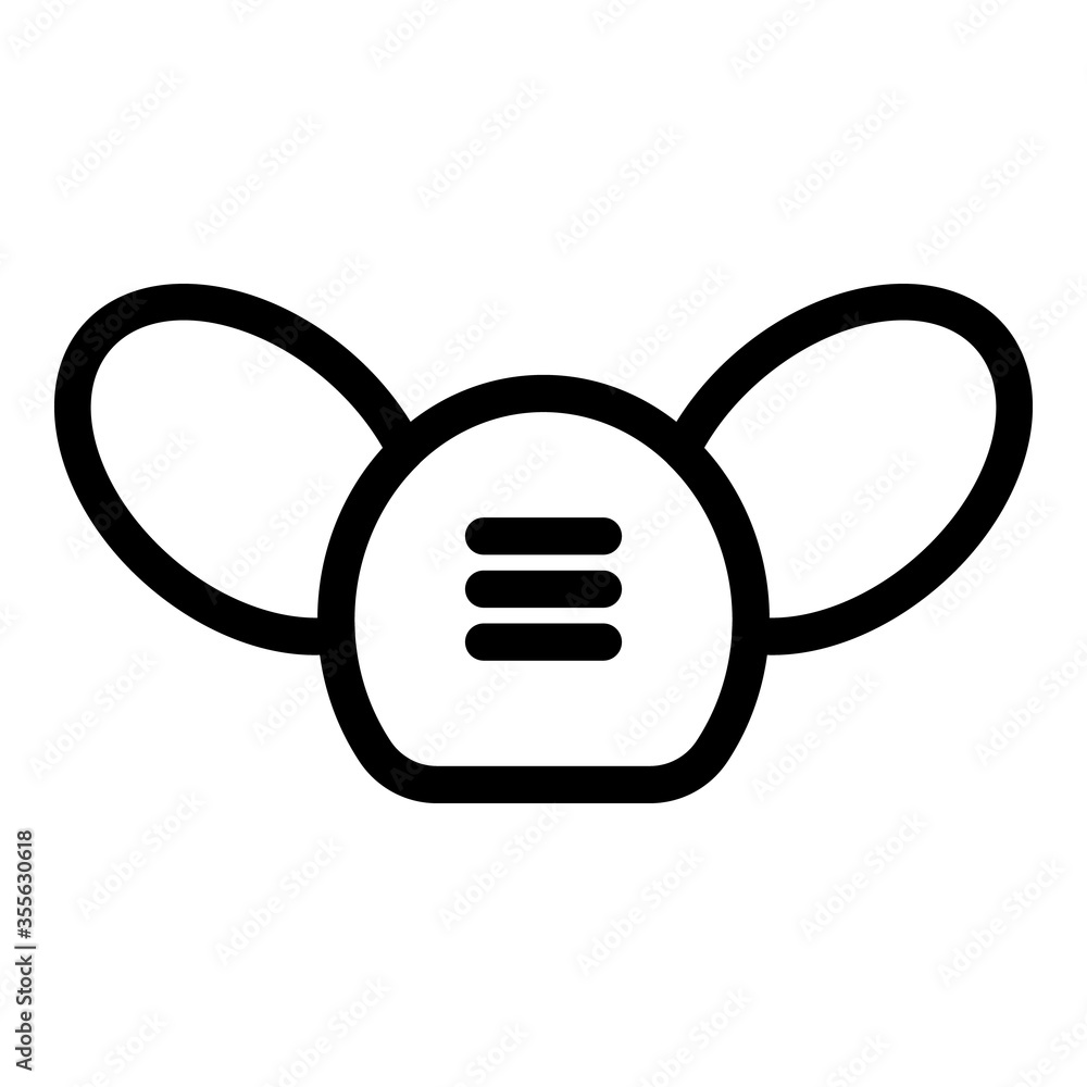 Children medical mask icon. Outline children medical mask vector icon for web design isolated on white background Children medical mask icon. Outline children medical mask vector icon for web design isolated on white background