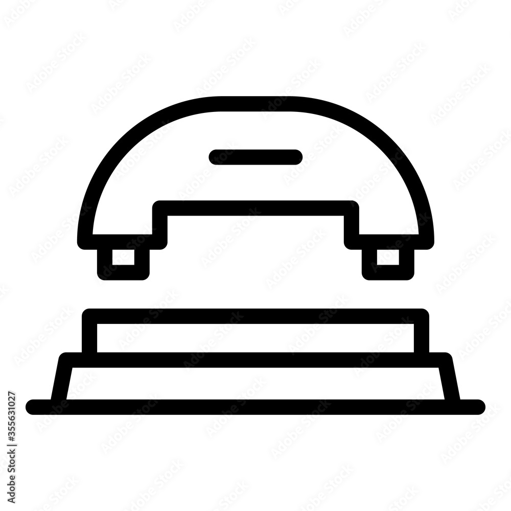 Puncher front view icon. Outline puncher front view vector icon for web design isolated on white background Puncher front view icon. Outline puncher front view vector icon for web design isolated on white background