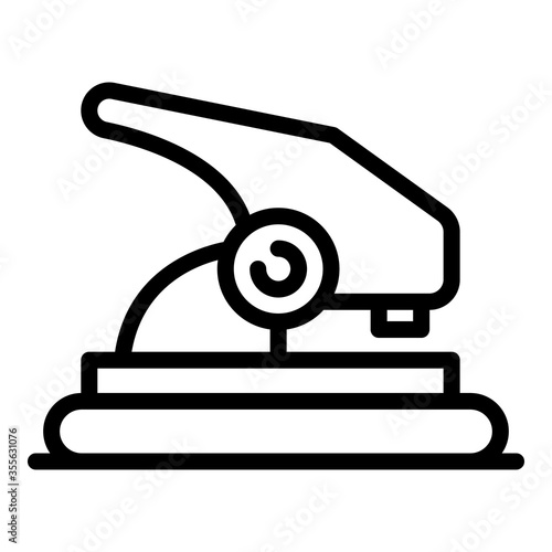 Puncher side view icon. Outline puncher side view vector icon for web design isolated on white background