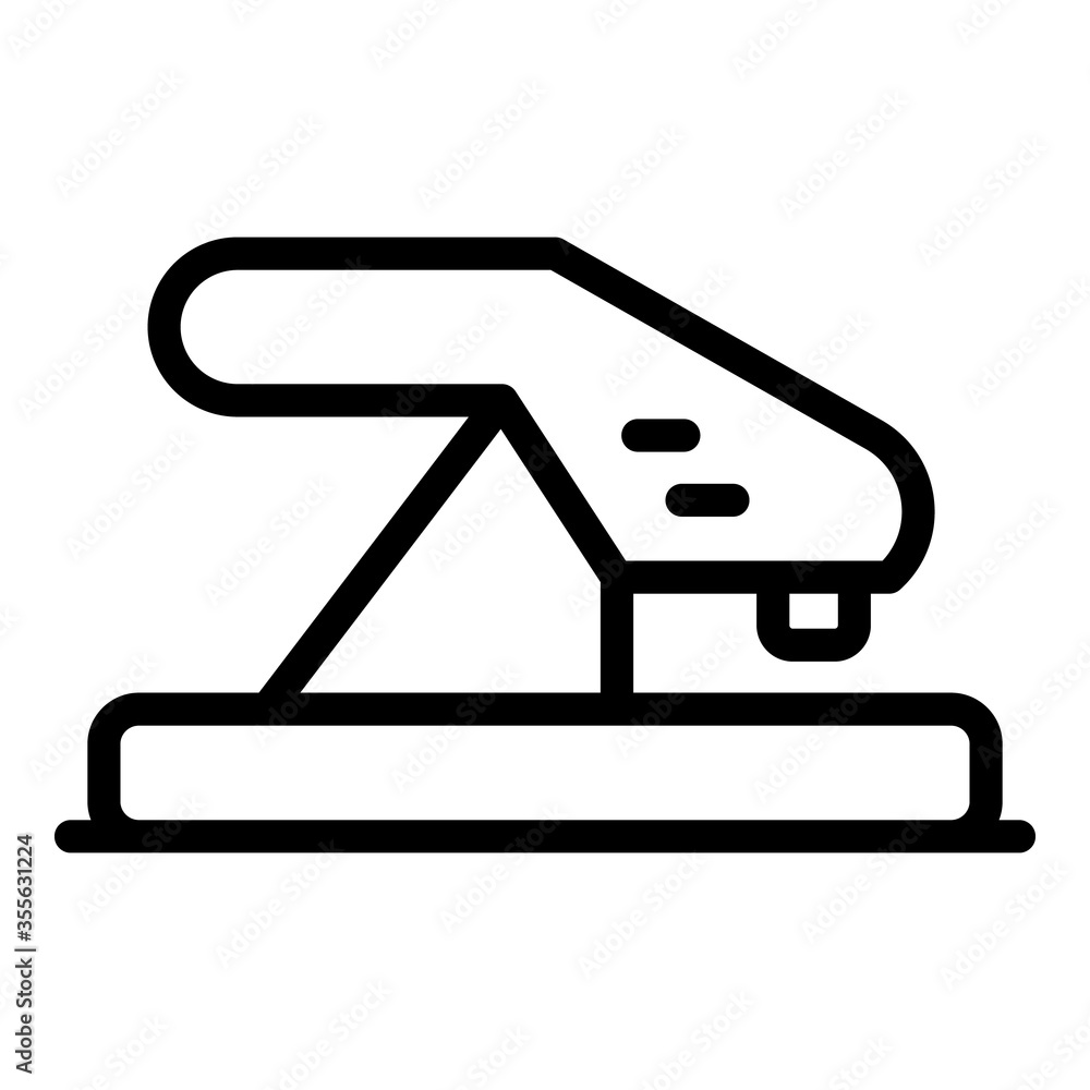 Desktop hole punch icon. Outline desktop hole punch vector icon for web design isolated on white background Desktop hole punch icon. Outline desktop hole punch vector icon for web design isolated on white background