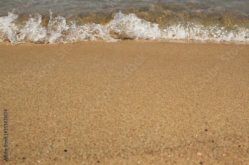 Beautiful sandy beach and waves