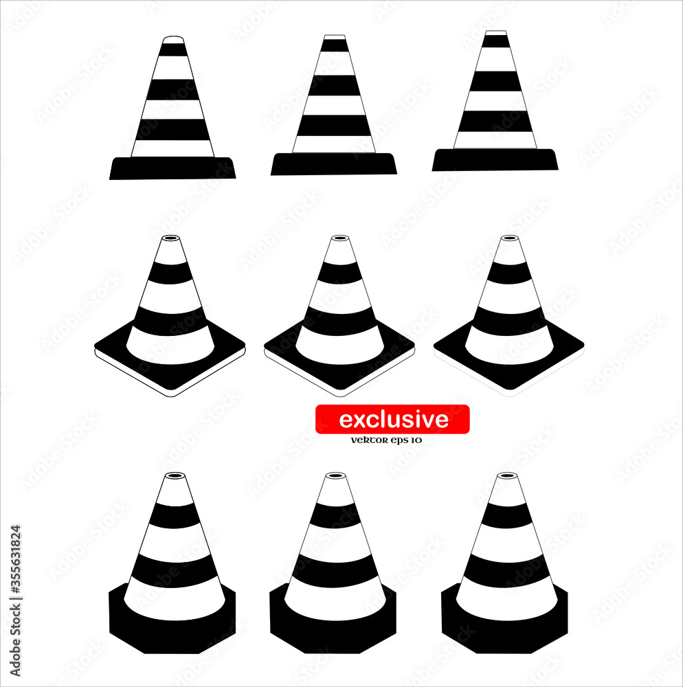 traffic cone icon.Flat design style vector illustration for graphic and web design. traffic cone icon.Flat design style vector illustration for graphic and web design.