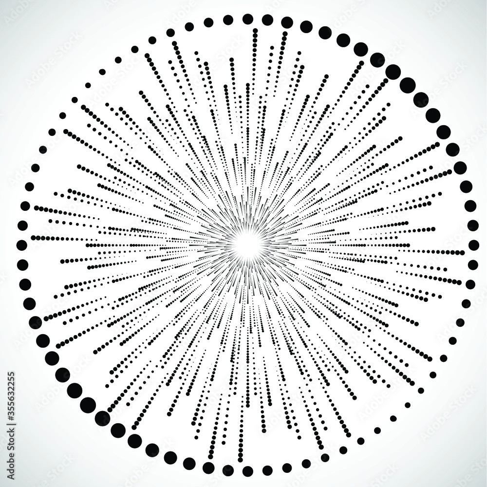 Obraz premium Halftone dots in circle form. round logo . vector dotted frame . design element