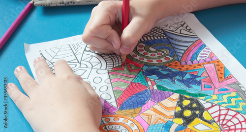 Children are painting art.