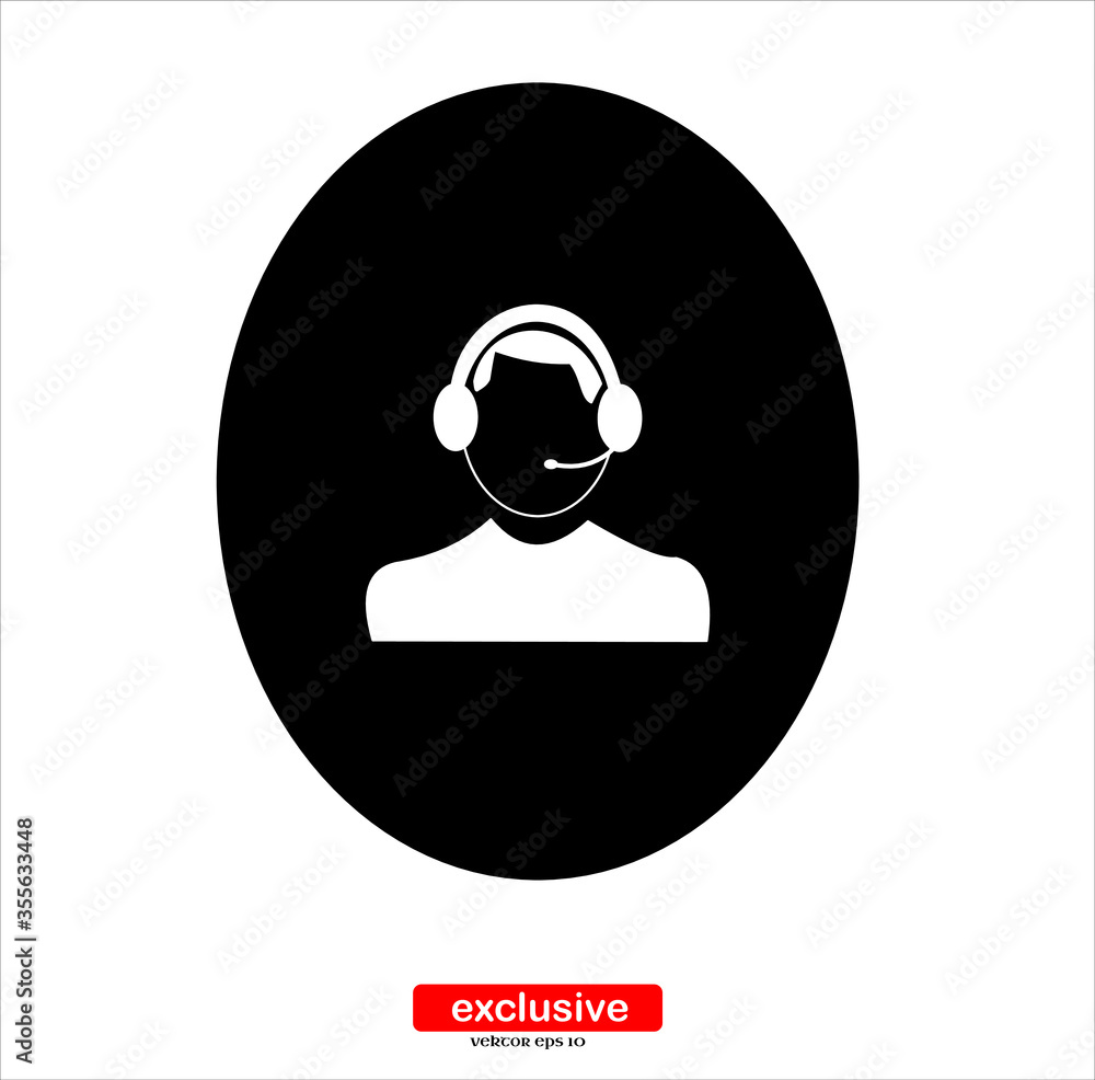 Fototapeta premium Telemarket icon.Flat design style vector illustration for graphic and web design.
