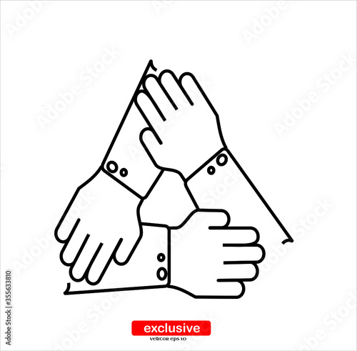 Flat design style vector illustration for graphic and web design.team work icon.