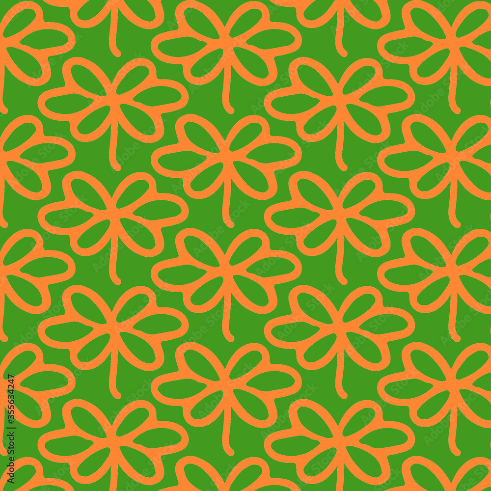 Line art flower seamless pattern for printing Line art flower seamless pattern for printing