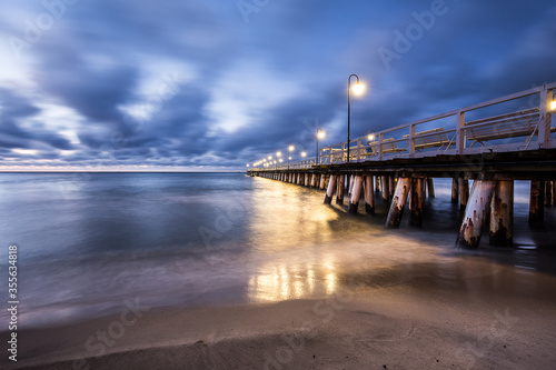 Wallpaper Mural Stormy sunrise over the baltic sea in Gdynia Orlowo, Poland Torontodigital.ca