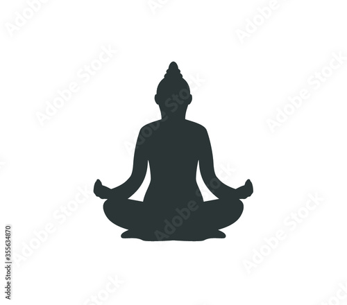 Yoga pose vector icon. Buddha vector icon. Yoga icon. 