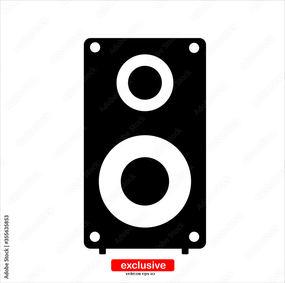 stereo speaker icon.Flat design style vector illustration for graphic and web design. stereo speaker icon.Flat design style vector illustration for graphic and web design.