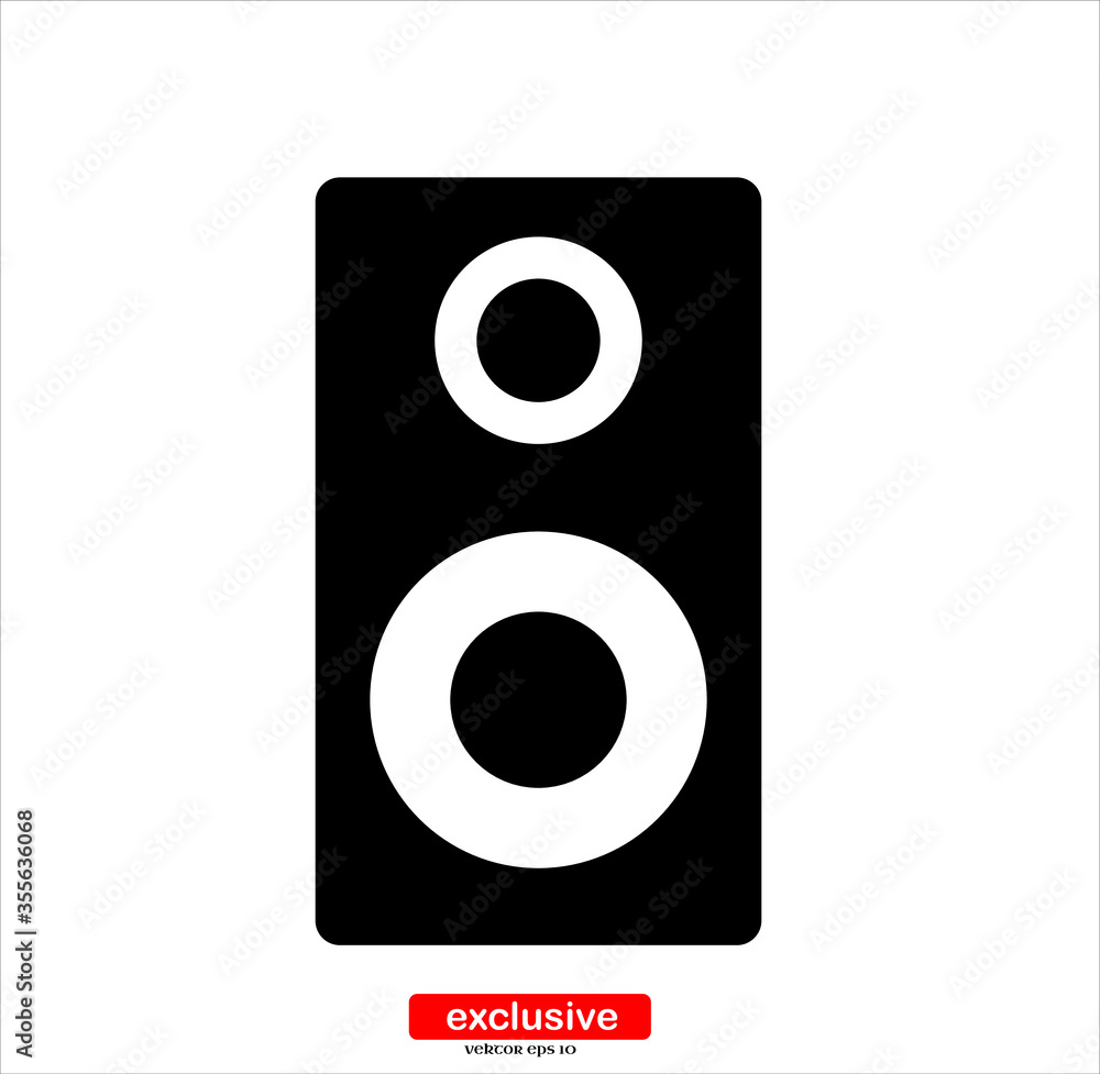 stereo speaker icon.Flat design style vector illustration for graphic and web design. stereo speaker icon.Flat design style vector illustration for graphic and web design.