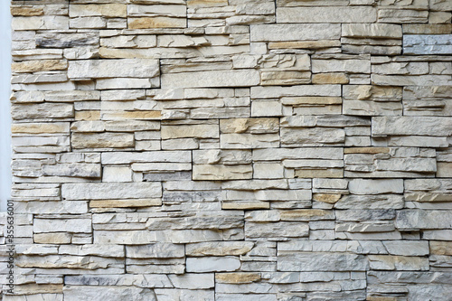 Stacked slabs walls stone textures  Stone wall cladding panels white.