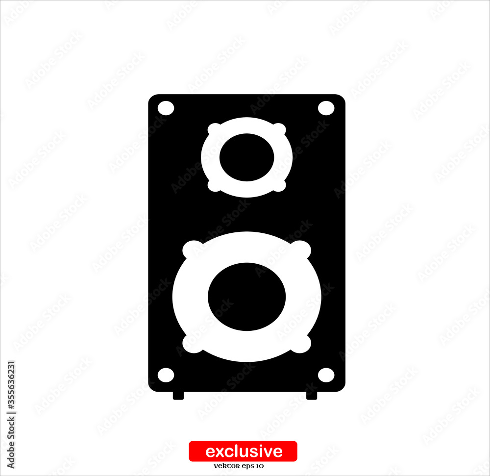 stereo speaker icon.Flat design style vector illustration for graphic and web design. stereo speaker icon.Flat design style vector illustration for graphic and web design.