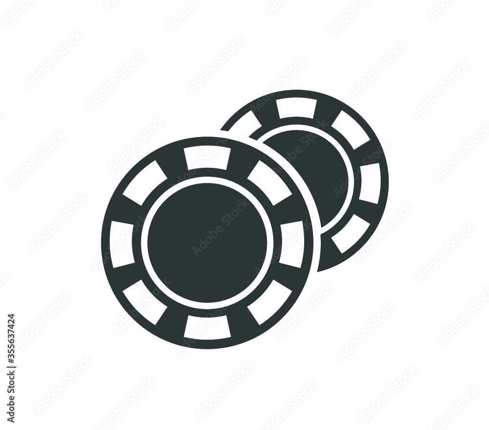 Casino chip icon. Vector casino chips isolated design. Casino chip icon. Vector casino chips isolated design.