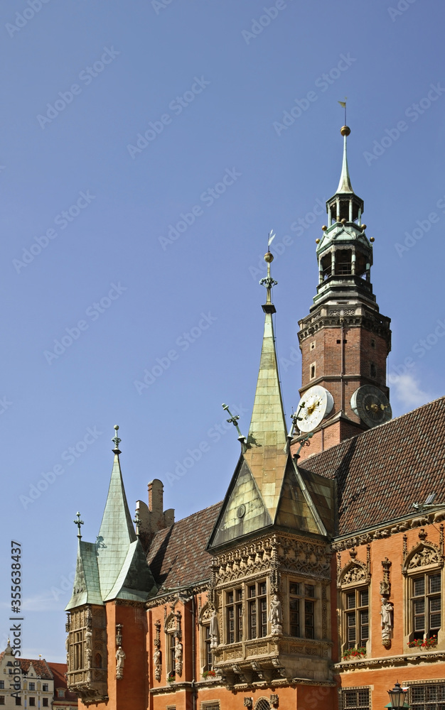 Obraz premium Townhouse at Market square in Wroclaw. Poland