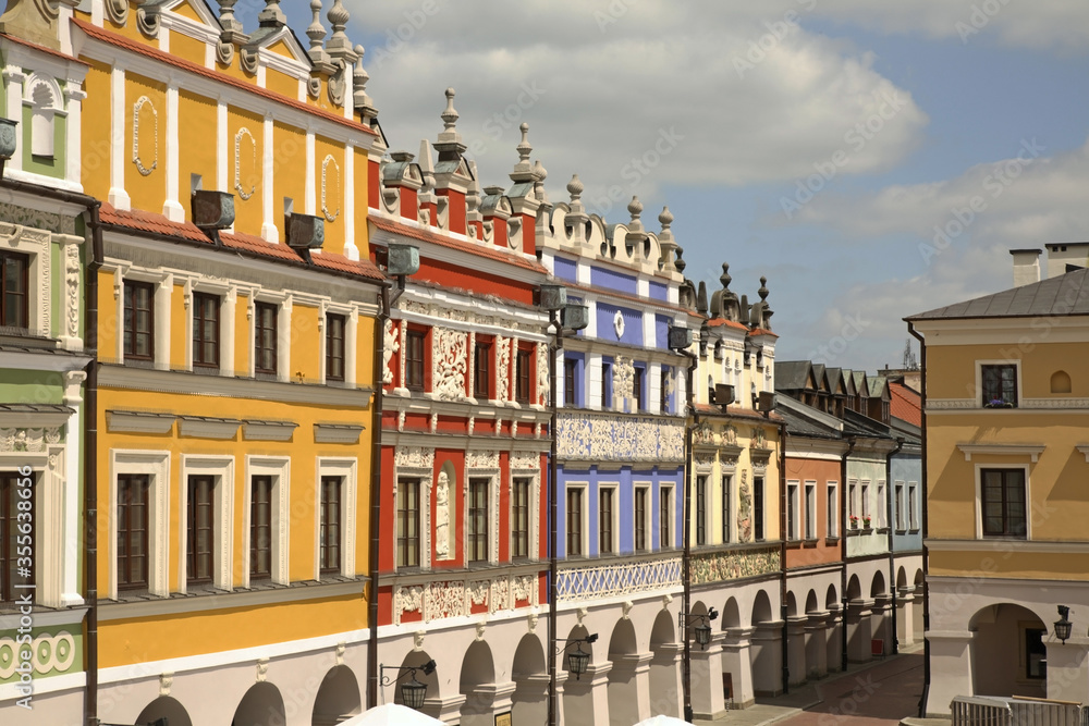 Great Market Square in Zamosc. Poland