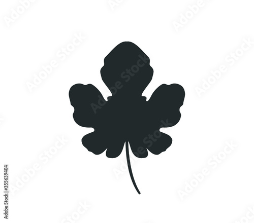 Fig leaf icon. Fig plant leaf vector.  Grape leaf icon. 