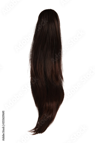 Fényképezés Subject shot of a brown wiglet made as a long ponytail