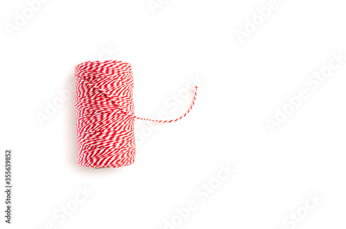 red white rope roll