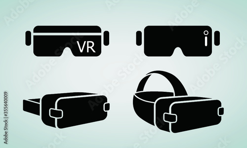 Virtual reality icon, VR