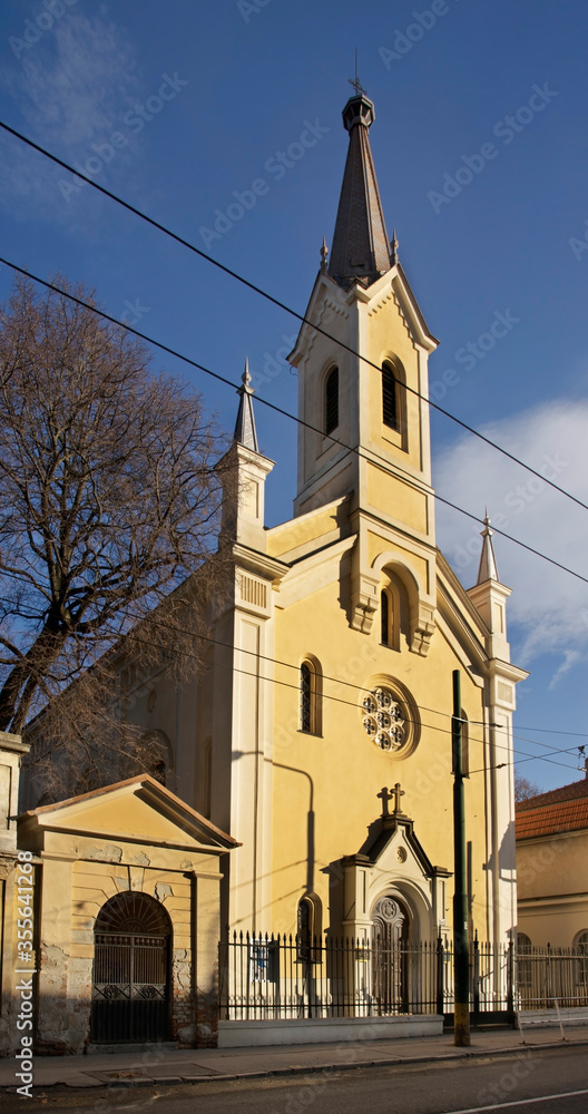 Obraz premium Greek catholic Cathedral of Ascension of St. Cross at Ondrej Cemetery in Bratislava. Slovakia