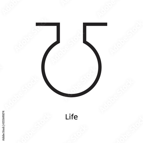 Life alchemy vector illustration element icon, line symbols. Alchemy icon. Basic mystic elements on white background