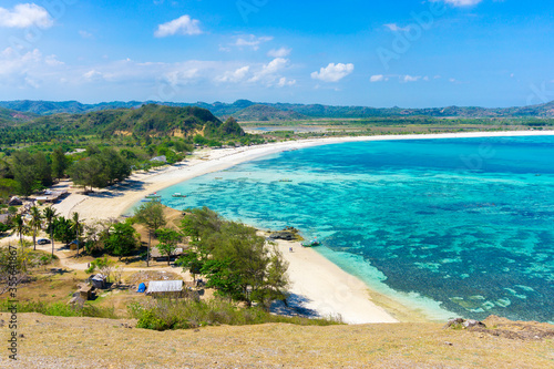 Beautiful rocky beach and sea near the Kuta, Lombok island © iswan