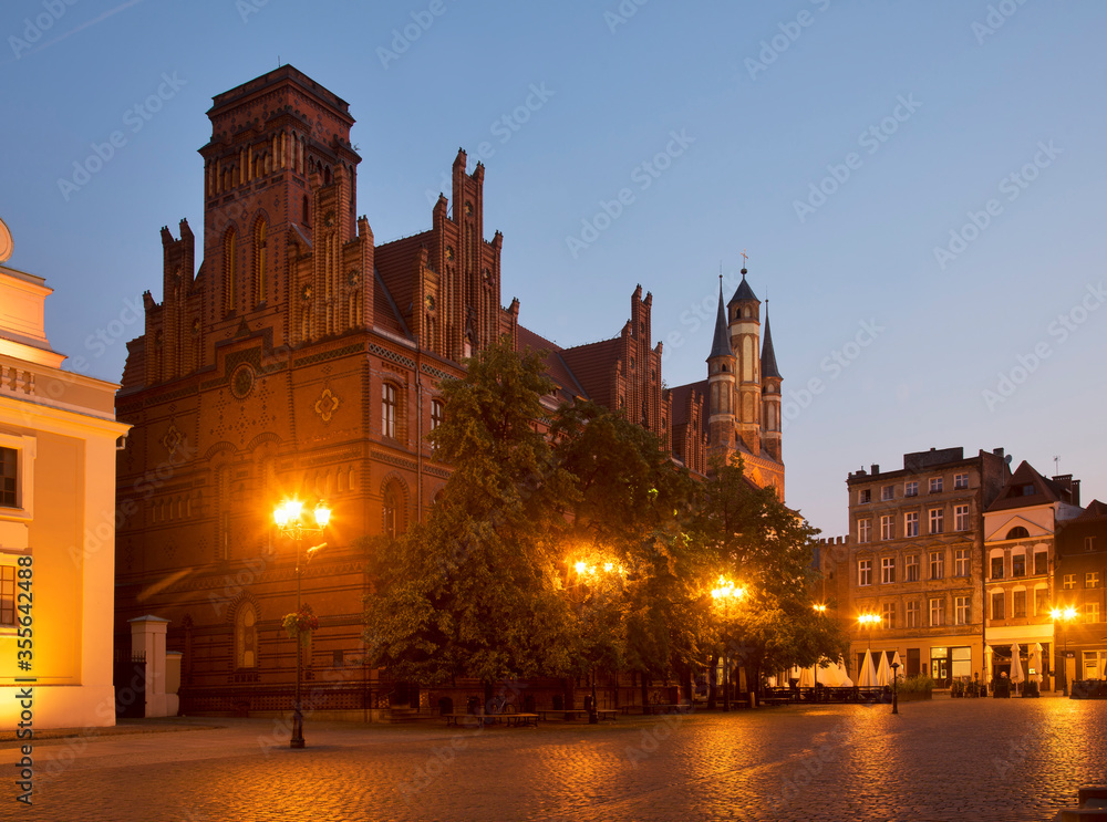 Central post office at Market square in Torun.  Poland