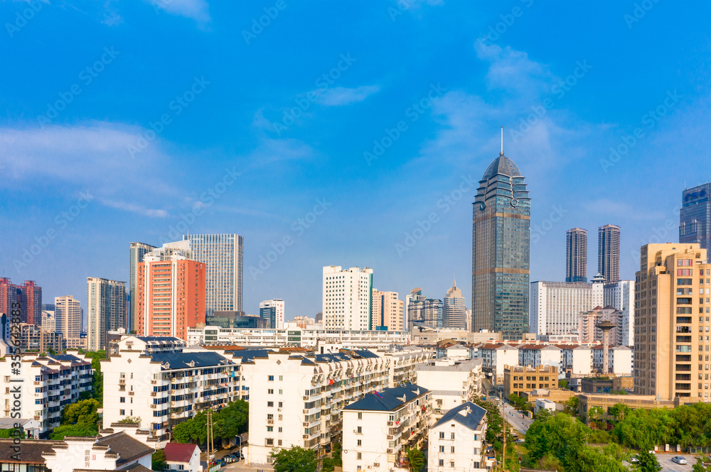 Fototapeta premium City night view of Wuxi City, Jiangsu Province, China
