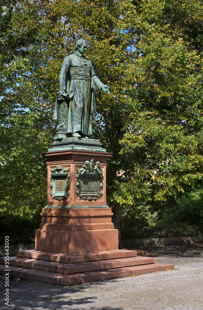 Monument to Karl Kaspar Reitenberger in Marianske Lazne. Czech Republic